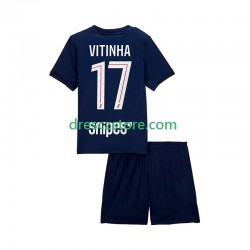 Paris Saint-Germain Vitinha 17 Domácí Dres 2025-2026 Krátký rukáv Děti Fotbalové Dresy