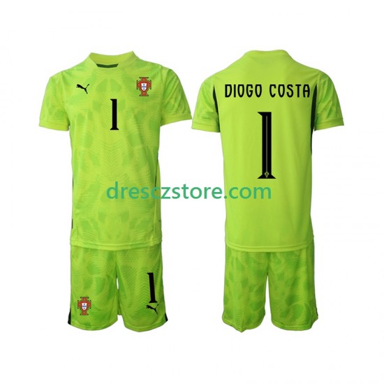 Portugalsko Diogo Costa 1 Brankářské Domácí Dres 2025 Krátký rukáv Děti Fotbalové Dresy