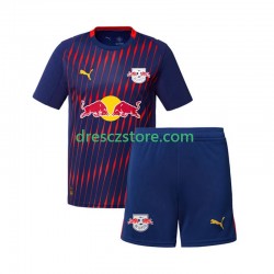 RB Leipzig Venkovní Dres 2025-2026 Krátký rukáv Děti Fotbalové Dresy