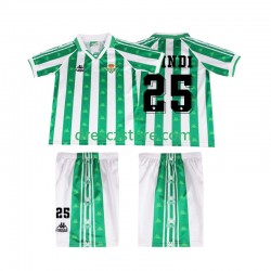Real Betis FINIDI 25 1996 1997 Retro Domácí Dres Krátký rukáv Děti Fotbalové Dresy