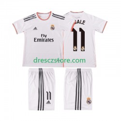 Real Madrid BALE 11 2013 2014 Retro Domácí Dres Krátký rukáv Děti Fotbalové Dresy