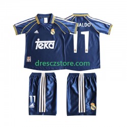 Real Madrid Cristiano Ronaldo 11 Retro Alternativní Dres 1998 1999 Krátký rukáv Děti Fotbalové Dresy