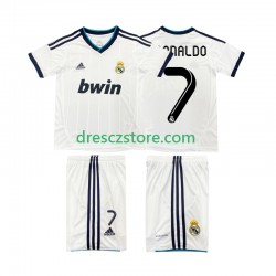 Real Madrid Cristiano Ronaldo 7 2012 2013 Retro Domácí Dres Krátký rukáv Děti Fotbalové Dresy