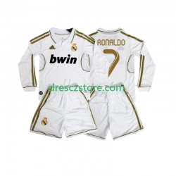 Real Madrid Cristiano Ronaldo 7 2012 Retro Domácí Dres 2011 Dlouhý rukáv Děti Fotbalové Dresy