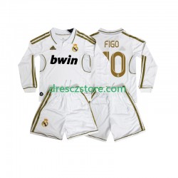 Real Madrid FIGO 10 2012 Retro Domácí Dres 2011 Dlouhý rukáv Děti Fotbalové Dresy