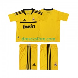 Real Madrid 2012 Brankářské Retro Domácí Dres 2011 Krátký rukáv Děti Fotbalové Dresy