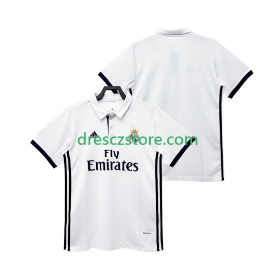 Real Madrid 2017 2018 Retro Domácí Dres Krátký rukáv Muže Fotbalové Dresy