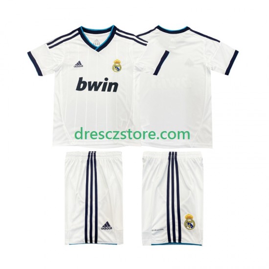 Real Madrid 2012 2013 Retro Domácí Dres Krátký rukáv Děti Fotbalové Dresy