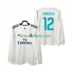 Real Madrid MARCELD 12 2017 2018 Retro Domácí Dres Dlouhý rukáv Muže Fotbalové Dresy