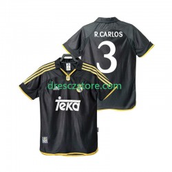 Real Madrid R.CARLOS 3 2001 Retro Venkovní Dres 1999 Krátký rukáv Muže Fotbalové Dresy