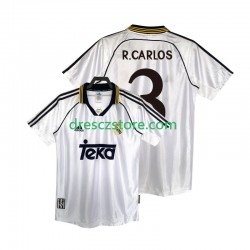 Real Madrid R.CARLOS 3 2000 Retro Domácí Dres 1998 Krátký rukáv Muže Fotbalové Dresy