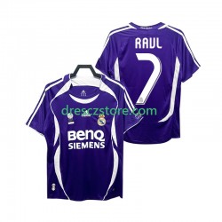 Real Madrid RAUL 7 2007 Retro Venkovní Dres 2006 Krátký rukáv Muže Fotbalové Dresy