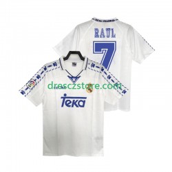Real Madrid RAUL 7 1996 1997 Retro Domácí Dres Krátký rukáv Muže Fotbalové Dresy