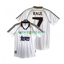 Real Madrid RAUL 7 2000 Retro Domácí Dres 1998 Krátký rukáv Muže Fotbalové Dresy