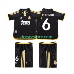 Real Madrid REDONDO 6 2001 Retro Venkovní Dres 1999 Krátký rukáv Děti Fotbalové Dresy