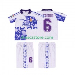 Real Madrid REDONDO 6 1996 1997 Retro Alternativní Dres Krátký rukáv Děti Fotbalové Dresy