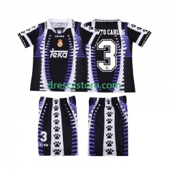 Real Madrid ROBERTO CARLOS 3 1997 Retro Alternativní Dres 1998 Krátký rukáv Děti Fotbalové Dresy