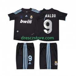 Real Madrid RONALDO 9 2009 Retro Venkovní Dres 2010 Krátký rukáv Děti Fotbalové Dresy