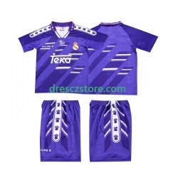 Real Madrid 1996 Retro Venkovní Dres 1994 Krátký rukáv Děti Fotbalové Dresy