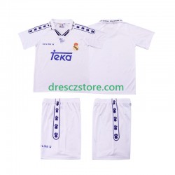 Real Madrid 1996 Retro Domácí Dres 1994 Krátký rukáv Děti Fotbalové Dresy