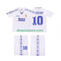 Real Madrid SEEDORF 10 1996 1997 Retro Domácí Dres Krátký rukáv Děti Fotbalové Dresy