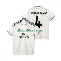 Real Madrid SERGIO RAMOS 4 2013 2014 Retro Domácí Dres Krátký rukáv Muže Fotbalové Dresy