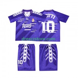 Real Madrid TOTTI 10 1996 Retro Venkovní Dres 1994 Krátký rukáv Děti Fotbalové Dresy