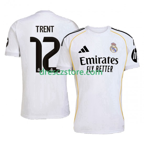 Real Madrid Trent Alexander-Arnold 12 Domácí Dres 2025-2026 Krátký rukáv Muže Fotbalové Dresy