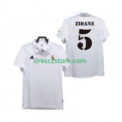Real Madrid ZIDANE 5 2003 Retro Domácí Dres 2002 Krátký rukáv Muže Fotbalové Dresy
