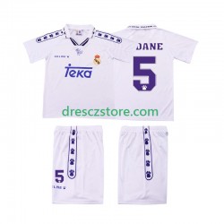 Real Madrid ZIDANE 5 1996 Retro Domácí Dres 1994 Krátký rukáv Děti Fotbalové Dresy