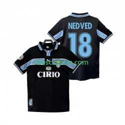 Lazio Řím NEDVED 18 Retro Venkovní Dres 1998 1999 Krátký rukáv Muže Fotbalové Dresy
