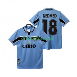 Lazio Řím NEDVED 18 Retro Domácí Dres 1998 1999 Krátký rukáv Muže Fotbalové Dresy