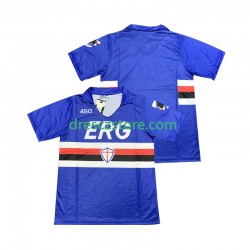 Sampdoria 1990 1991 Retro Domácí Dres Krátký rukáv Muže Fotbalové Dresy