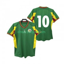 Senegal 10 Retro Venkovní Dres 2002 Krátký rukáv Muže Fotbalové Dresy