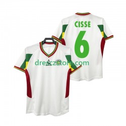 Senegal CISSE 6 Retro Domácí Dres 2002 Krátký rukáv Muže Fotbalové Dresy