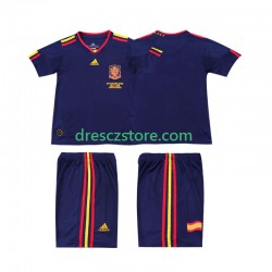 Španělsko Retro Venkovní Dres 2010 Krátký rukáv Děti Fotbalové Dresy