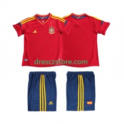Španělsko 2012 Retro Domácí Dres Krátký rukáv Děti Fotbalové Dresy