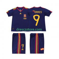 Španělsko TORRES 9 Retro Venkovní Dres 2010 Krátký rukáv Děti Fotbalové Dresy