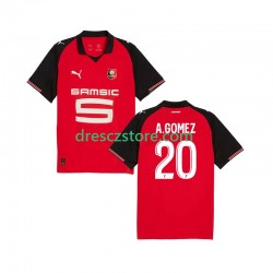 Stade Rennais Andres Gomez 20 Domácí Dres 2025-2026 Krátký rukáv Muže Fotbalové Dresy