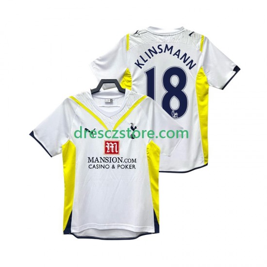 Tottenham Hotspur KLINSMANN 18 2009 Retro Domácí Dres 2010 Krátký rukáv Muže Fotbalové Dresy