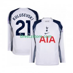 Tottenham Hotspur Kulusevski 21 Domácí Dres 2025-2026 Dlouhý rukáv Muže Fotbalové Dresy