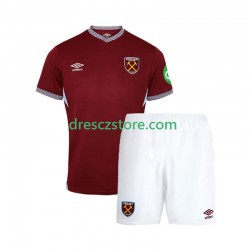 West Ham United Domácí Dres 2025-2026 Krátký rukáv Děti Fotbalové Dresy