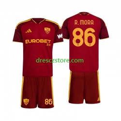 AS Řím Rodrigo Mora 86 Domácí Dres 2026-2027 Krátký rukáv Děti Fotbalové Dresy