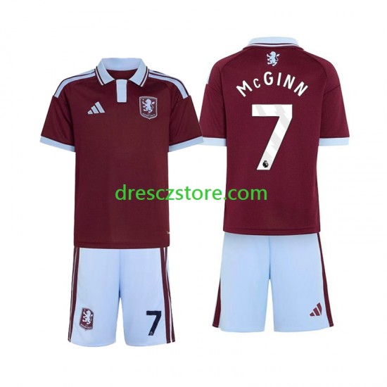 Aston Villa John McGinn 7 Domácí Dres 2026-2027 Krátký rukáv Děti Fotbalové Dresy