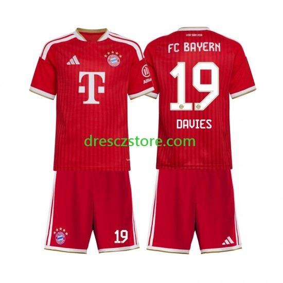 FC Bayern Mnichov Alphonso Davies 19 Domácí Dres 2026-2027 Krátký rukáv Děti Fotbalové Dresy
