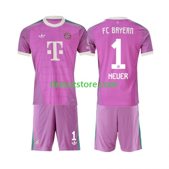 FC Bayern Mnichov Manuel Neuer 1 Brankářské Alternativní Dres 2026-2027 Krátký rukáv Děti Fotbalové Dresy
