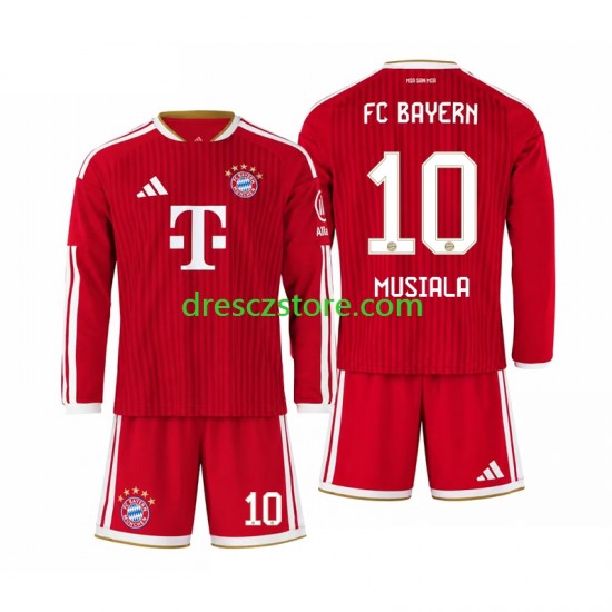 FC Bayern Mnichov Jamal Musiala 10 Domácí Dres 2026-2027 Dlouhý rukáv Děti Fotbalové Dresy