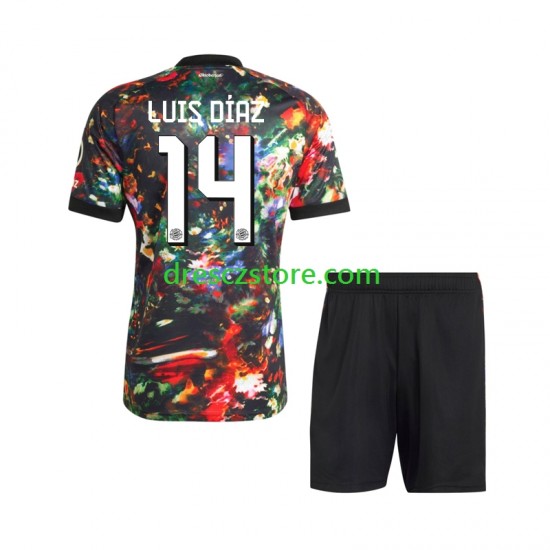 FC Bayern Mnichov Luis Diaz 14 Oktoberfest Domácí Dres 2026-2027 Krátký rukáv Děti Fotbalové Dresy