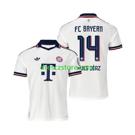 FC Bayern Mnichov Luis Diaz 14 Venkovní Dres 2026-2027 Krátký rukáv Muže Fotbalové Dresy