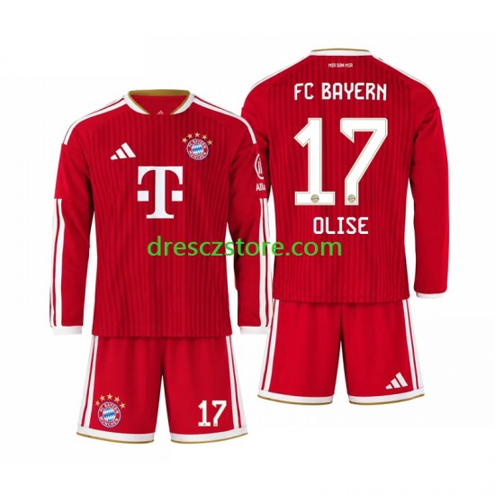 FC Bayern Mnichov Michael Olise 17 Domácí Dres 2026-2027 Dlouhý rukáv Děti Fotbalové Dresy